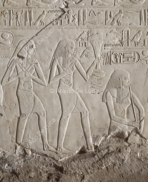 Músicos y cantantes durante la ceremonia del primer festival Sed de Amenhotep III.