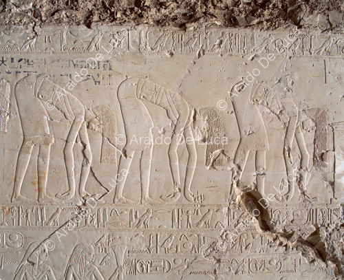 Bailarines durante la ceremonia del primer festival Sed de Amenhotep III.