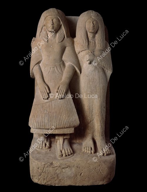 Statua di Amenemipet e sua moglie