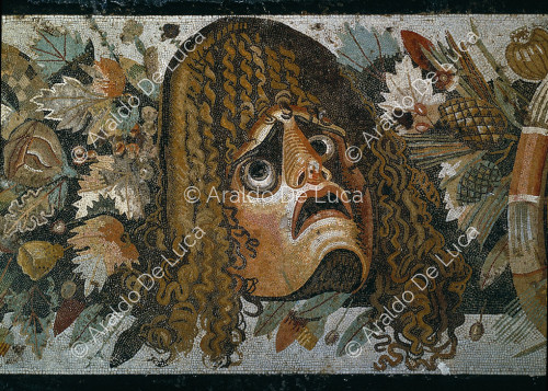 Mosaico con maschere teatrali