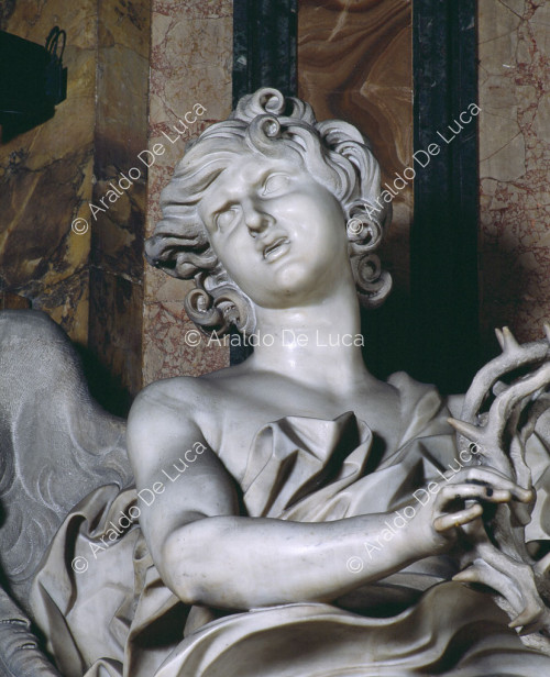 Engel mit Dornenkrone, Detail
