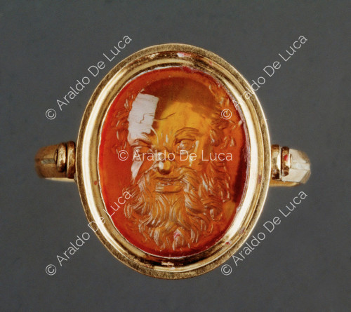 Ring with the head of a Silenus