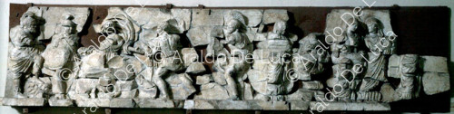 Frieze with the punishment of Tarpea and wedding scene