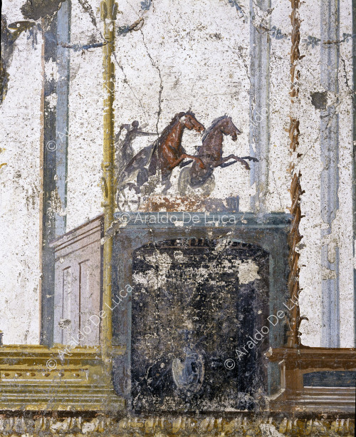 Loreius Tiburtinus or Octavius Quartius. Oecus in IV Style. Fresco. Detail