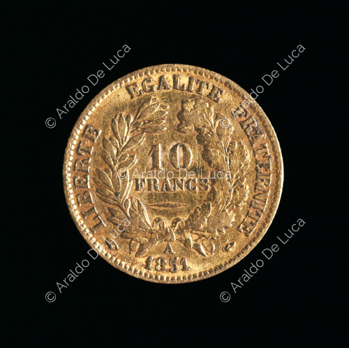 Corona di alloro e quercia, 10 Franchi d'oro della seconda repubblica francese