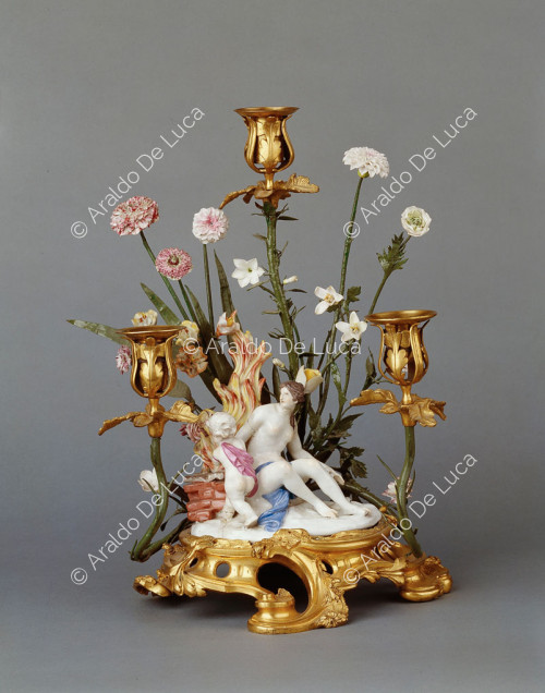 Porcelain candlestick from Meissen