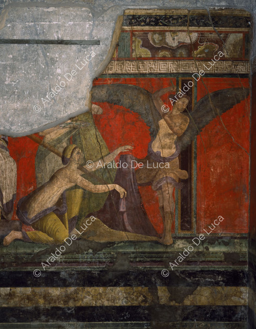 Villa of the Mysteries. Scene VII, Unveiling of the phallos