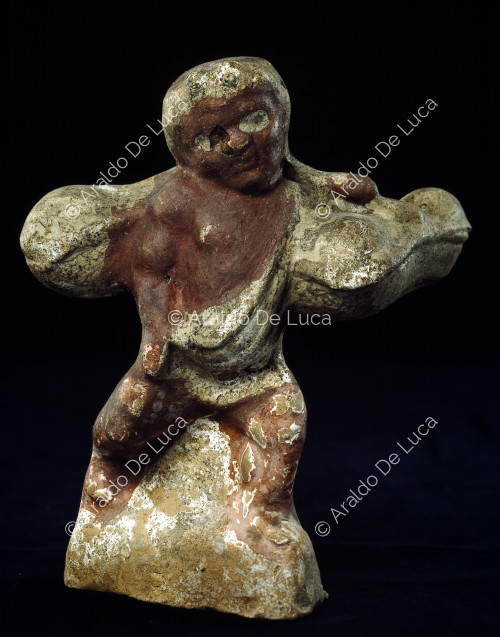 Statuette en argile d'un gladiateur