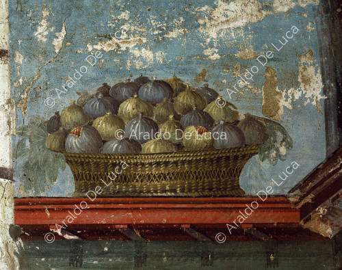 Villa of Oplonti. Cubicle. Fresco. Detail with basket of figs
