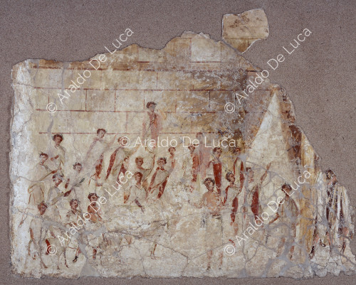 Fresco with sacrificial procession.