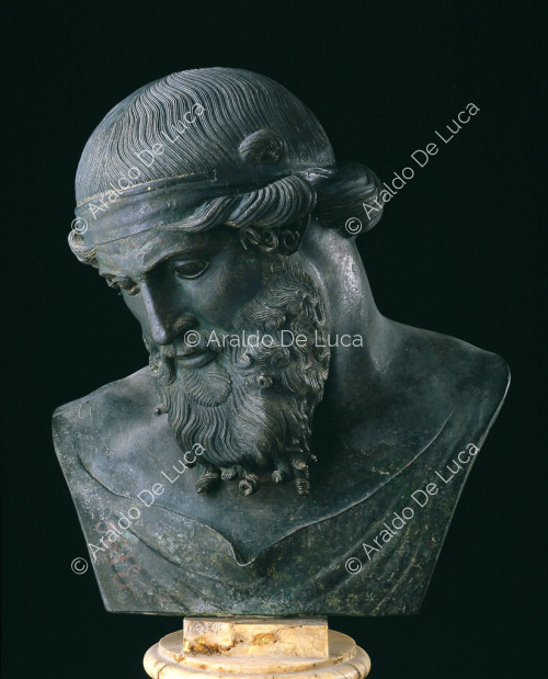 Male bust identified as Dionysus or Plato