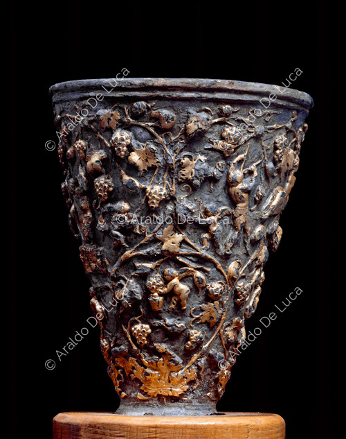 Gilded silver vase known as the Cupid Chalice