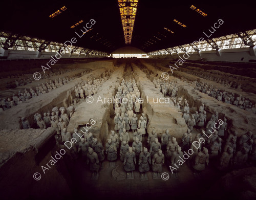 Esercito di terracotta.Panoramica dello scavo