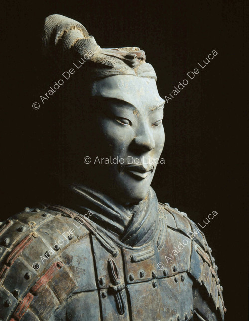 Terracotta army. Warrior with armour