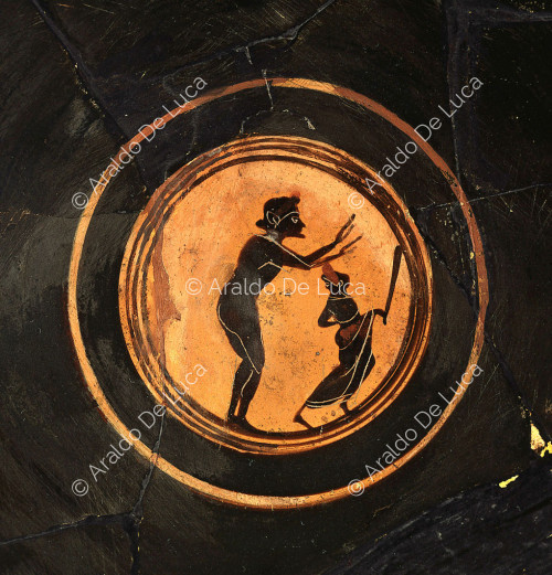 Amphora with black-figure decoration. Detail